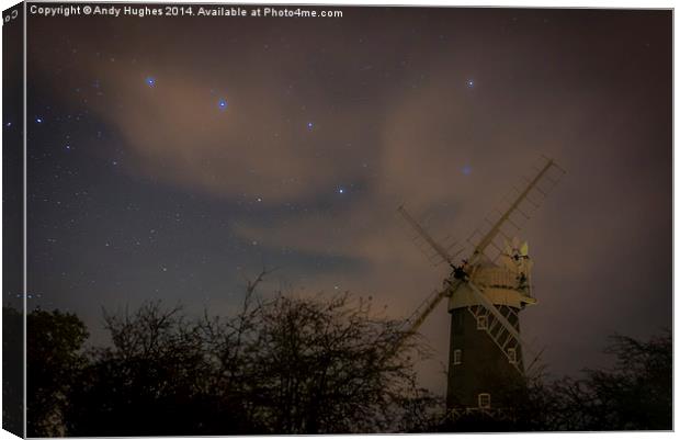  The plough and the windmill Canvas Print by Andy Hughes