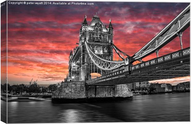  Tower Bridge Canvas Print by peter wyatt