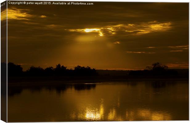  sunrise at RAF Sawbridgworth Canvas Print by peter wyatt