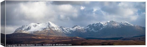 Cullin Range Isle of Skye Canvas Print by Rick Bowden