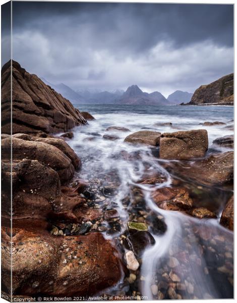 Elgol Flow Canvas Print by Rick Bowden