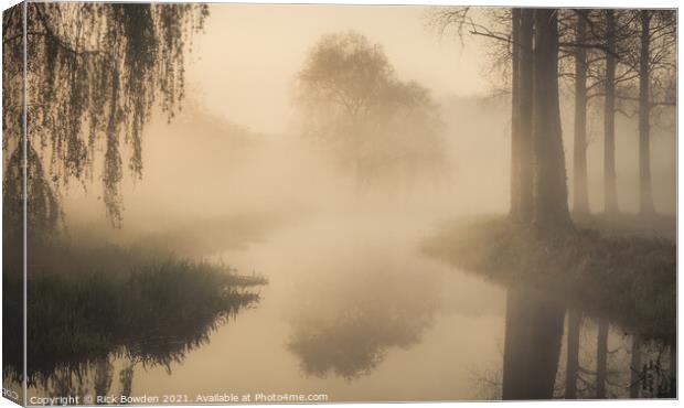 Misty Wensum Sunrise Canvas Print by Rick Bowden