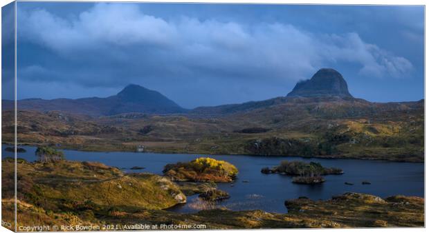 Loch Druim Suardalain Canvas Print by Rick Bowden