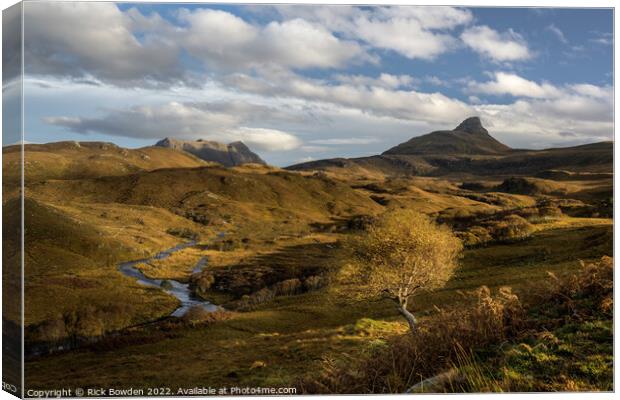Majestic Autumn Scenery in Assynt Canvas Print by Rick Bowden