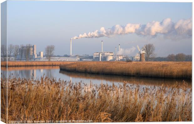 Cantley and Hardley Mill Canvas Print by Rick Bowden