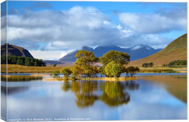 Serene Beauty of Loch Droma Canvas Print by Rick Bowden