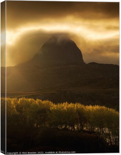 Suilven Gold Canvas Print by Rick Bowden