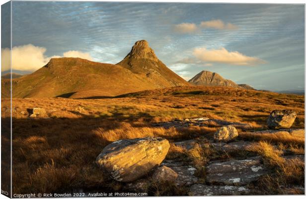 Majestic Stac Pollaidh Canvas Print by Rick Bowden