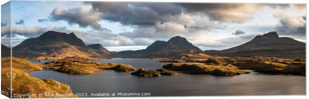 Majestic Scottish Highlands Panorama Canvas Print by Rick Bowden
