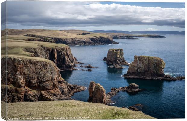 Awe-inspiring Shetland Coastline Canvas Print by Rick Bowden