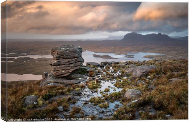Suilven and the Aird of Coigach Canvas Print by Rick Bowden