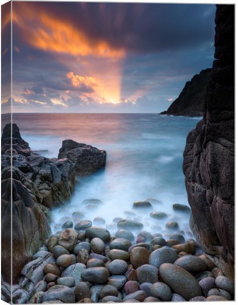 Porth Nanven Cornwall Canvas Print by Rick Bowden