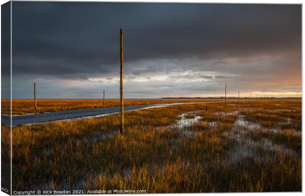 Lindisfarne Northumberland Canvas Print by Rick Bowden