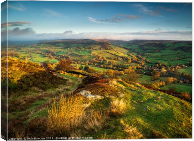 Autumnal Sunrise in Rosedale Canvas Print by Rick Bowden