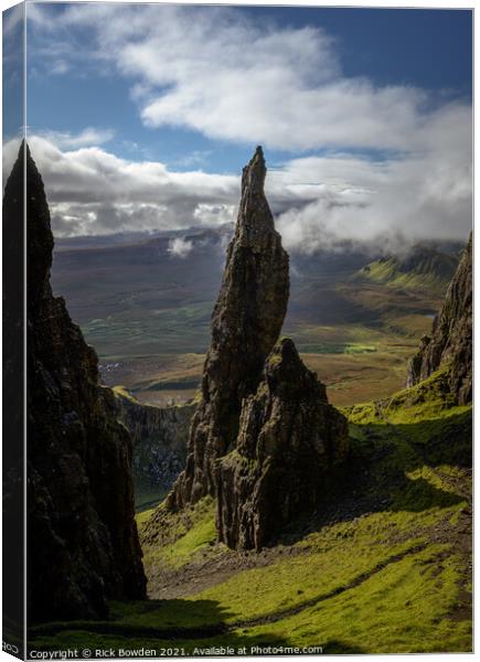 The Needle Isle of Skye Canvas Print by Rick Bowden