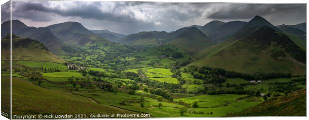 Newlands Valley Lake District Canvas Print by Rick Bowden