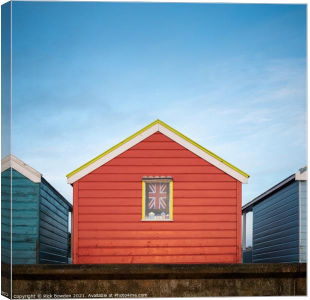 Flag Hut Suffolk Canvas Print by Rick Bowden