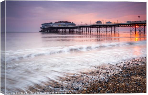 Majestic Sunrise at Cromer Pier Canvas Print by Rick Bowden