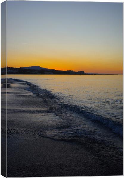 Sunrise Estepona on the Costa Del Sol Canvas Print by Jonathan Evans