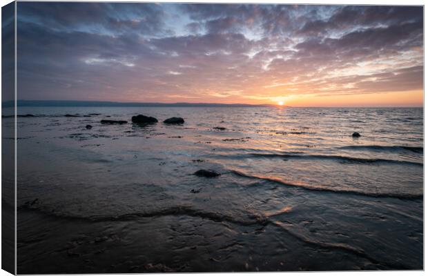 Wirral Sunset Canvas Print by Rob Pitt