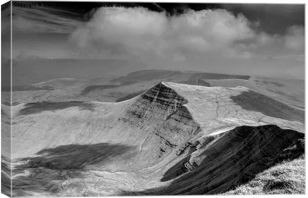  View from Pen-Y-Fan, Brecon Canvas Print by Sian Sullivan