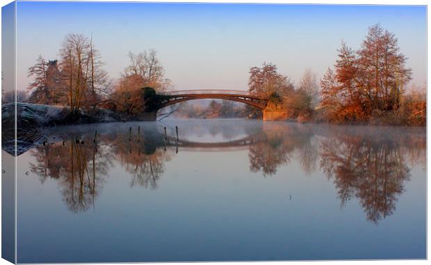  The Bridge reflection Canvas Print by Ross Lawford