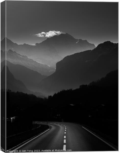 Swiss Alpine Road Canvas Print by Iain Tong