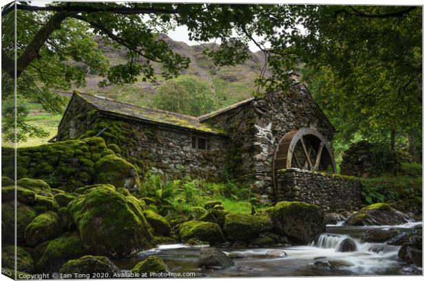 Lake District Watermill Canvas Print by Iain Tong