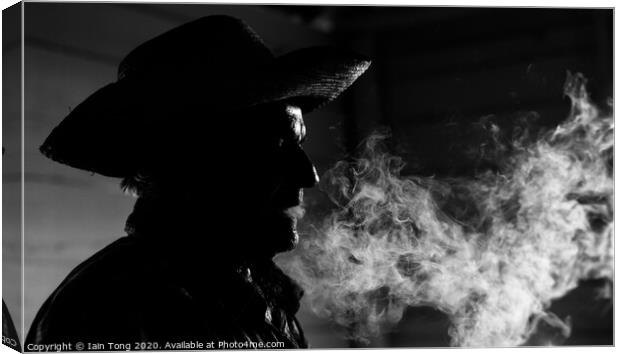Black and White Smoke Canvas Print by Iain Tong