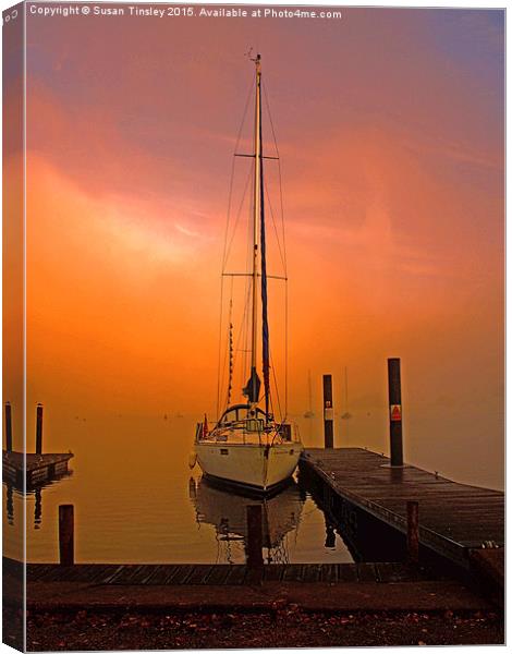 Sunrise at Windermere Canvas Print by Susan Tinsley