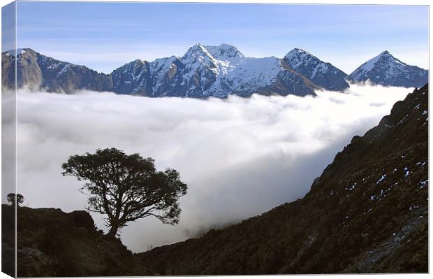 rugged alpine scenery Canvas Print by Peter Righteous