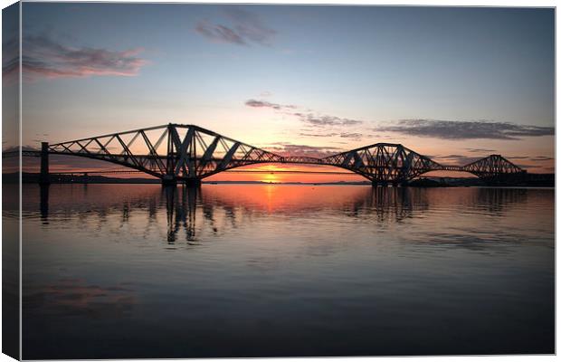  Sunset on the Forth Canvas Print by Alan Sinclair
