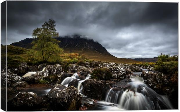 River Coupall and Buachaille Etive Mor Canvas Print by Alan Sinclair