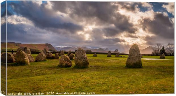 Castlerigg Stone Circle Canvas Print by Marcia Reay