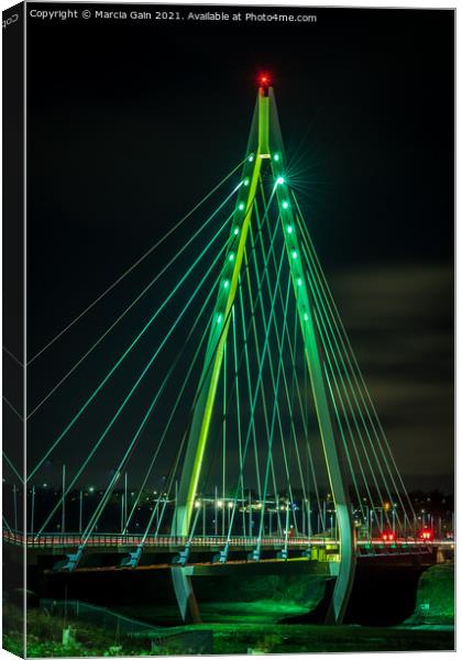 The Northern Spire at night Canvas Print by Marcia Reay