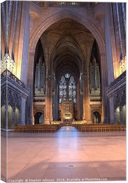 Liverpool Cathedral Canvas Print by Stephen Johnson