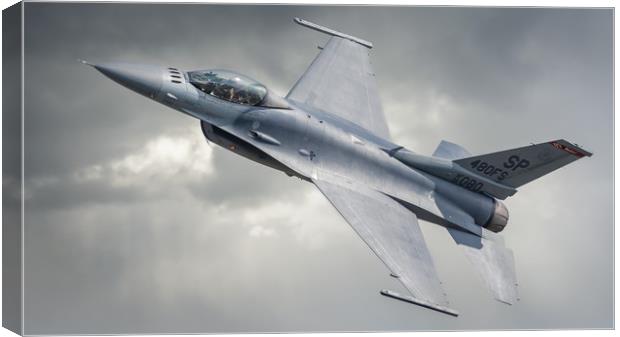 USAF F16 Fighting falcon  Canvas Print by Chris Jones
