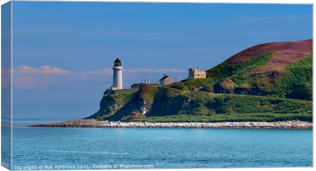 Davaar Island Lighthouse Campbeltown Canvas Print by Ros Ambrose