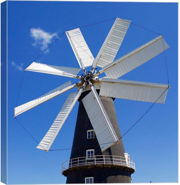 Heckington 8 Sail Windmill  Canvas Print by Ros Ambrose