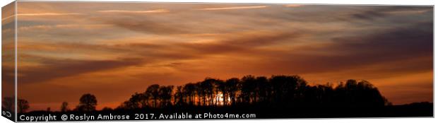 Lincolnshire's Radiant Sunset Horizon Canvas Print by Ros Ambrose