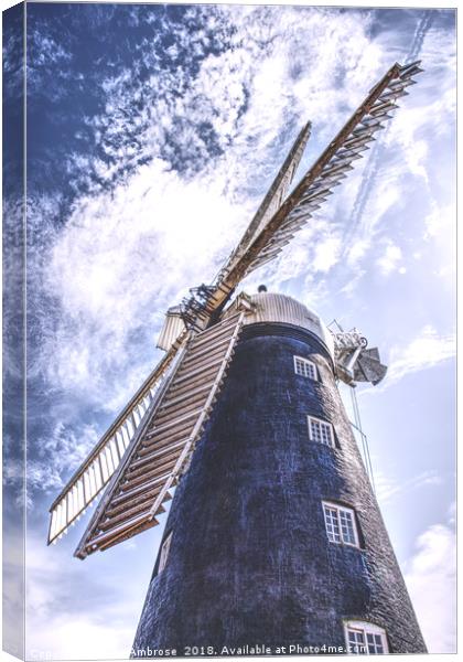 Burgh le Marsh Windmill Canvas Print by Ros Ambrose