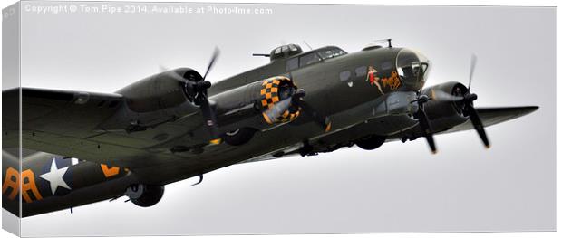 B-17 Sally B. " The Flying Fortress " Canvas Print by Tom Pipe