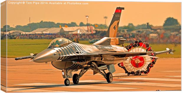  Glamorous Turkish Delight F-16 Display Jet. Canvas Print by Tom Pipe