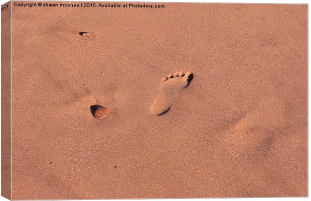  Lone Footprint Canvas Print by shawn mcphee I