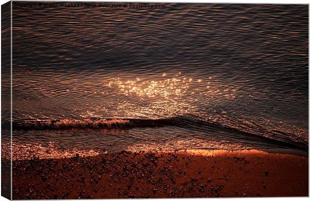  Sunrise At The Beach Canvas Print by shawn mcphee I
