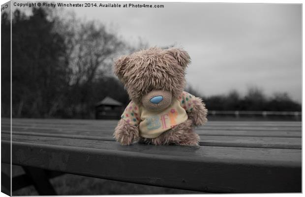 Abandoned best friend toy bear Canvas Print by Richy Winchester