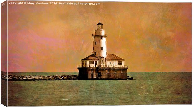  Lighthouse at Navy Pier Canvas Print by Mary Machare