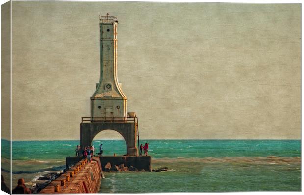 Sunday Afternoon at the Lighthouse Canvas Print by Mary Machare