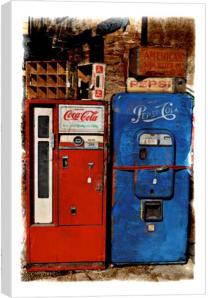  Pepsi vs. Coca Cola Canvas Print by Mary Machare