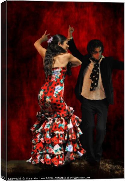 Flamenco #9 Canvas Print by Mary Machare